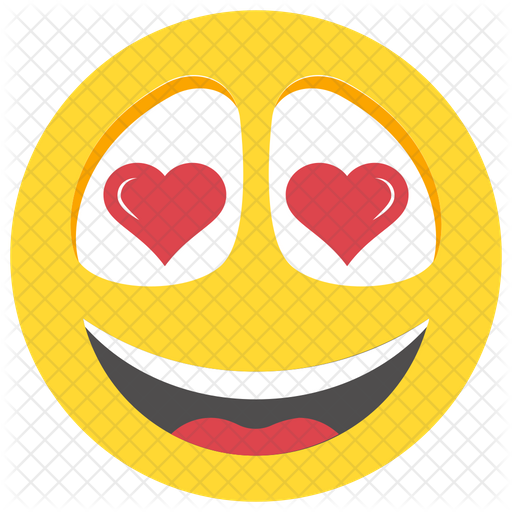 512x512 Romantic Emoji Icon Of Flat Style