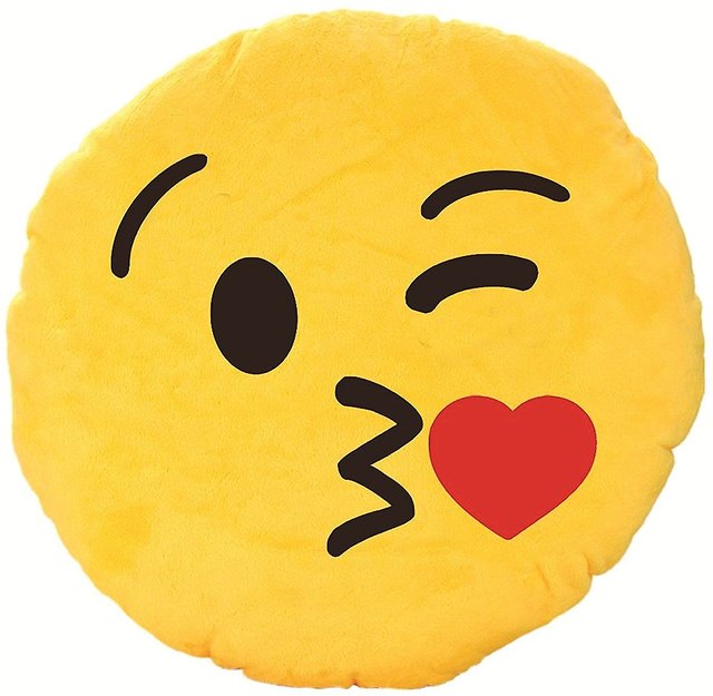 640x625 Buy Rebuy Cushion Romantic Flying Kiss Emoji Pillow Smiley