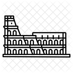 256x256 Rome Icon Of Line Style