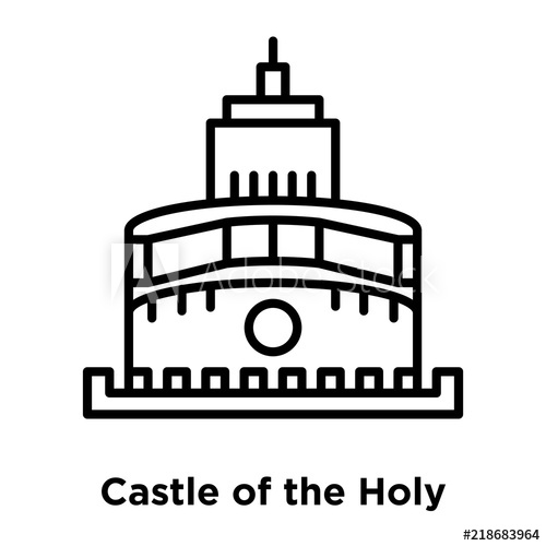 500x500 Castle Of The Holy Angel In Rome Icon Isolated On White Background