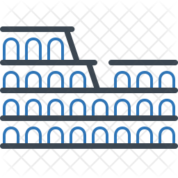 256x256 Colosseum Of Rome Icon Of Line Style