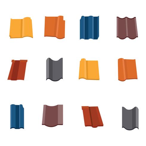 490x490 Roof Tile Vector Icons