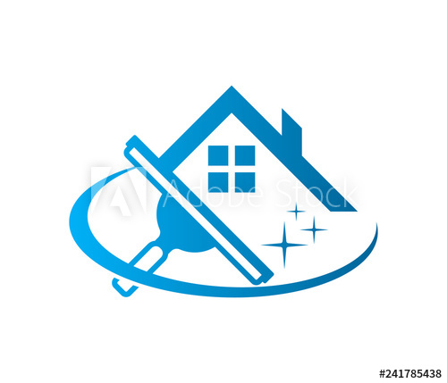 500x429 Window Washing Cleaning Squeegee With House Roof Icon