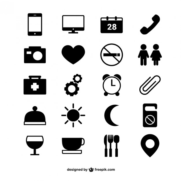 626x626 Hotel Room Icons Vector Free Download