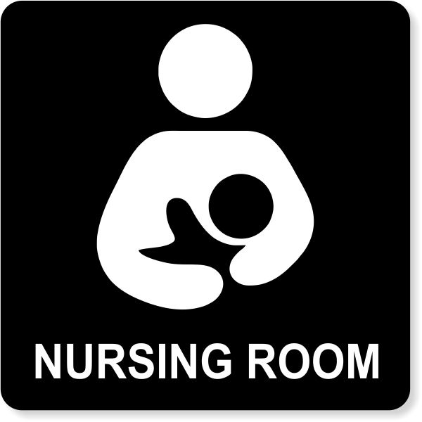 600x600 Nursing Room Icon Engraved Sign