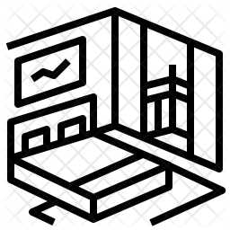 256x256 Suite Room Icon Of Line Style