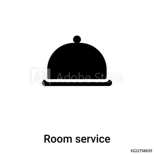 500x500 Room Service Icon Vector Isolated On White Background, Logo