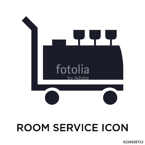 500x500 Room Service Icon Vector Sign And Symbol Isolated On White