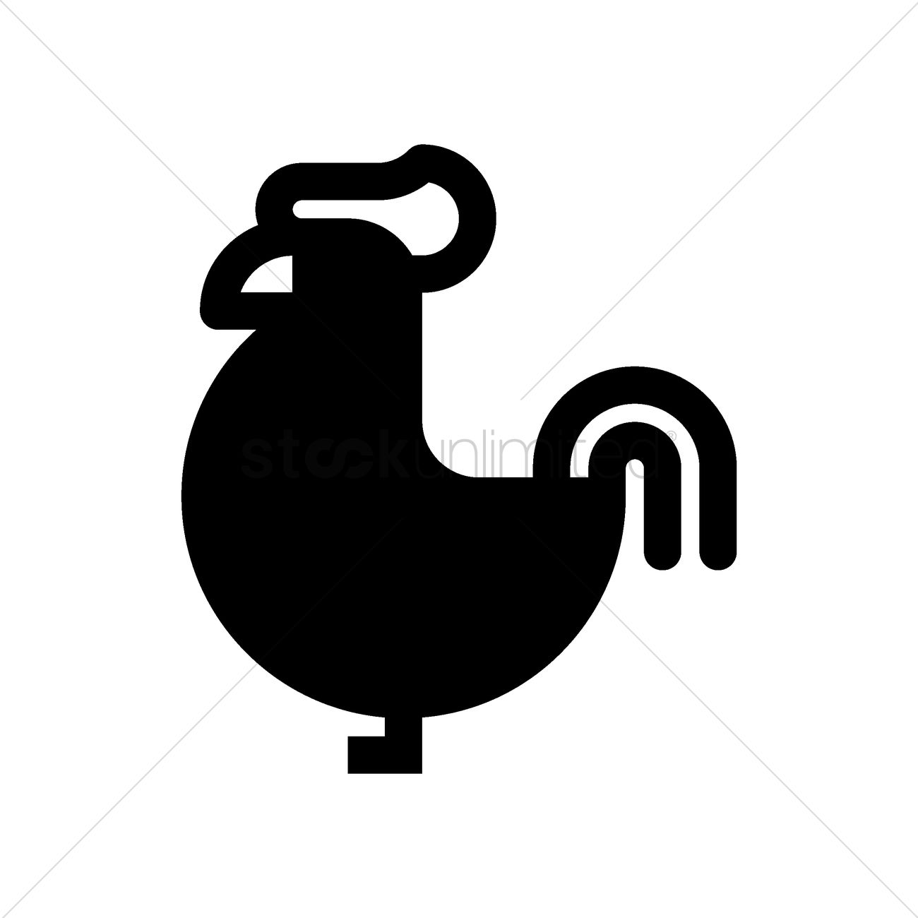 1300x1300 Rooster Icon Vector Image