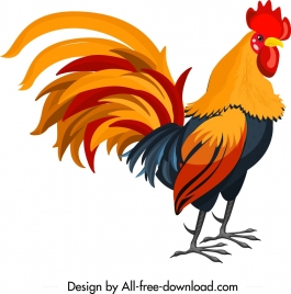 265x268 Rooster Icon Colored Cartoon Character Vectors Stock For Free