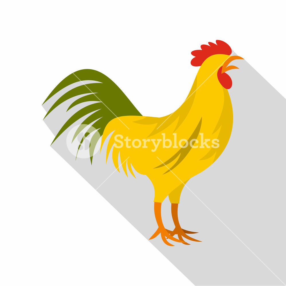 998x1000 Gallic Rooster, The Symbol Of France Icon Flat Illustration