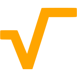 256x256 Orange Square Root Icon