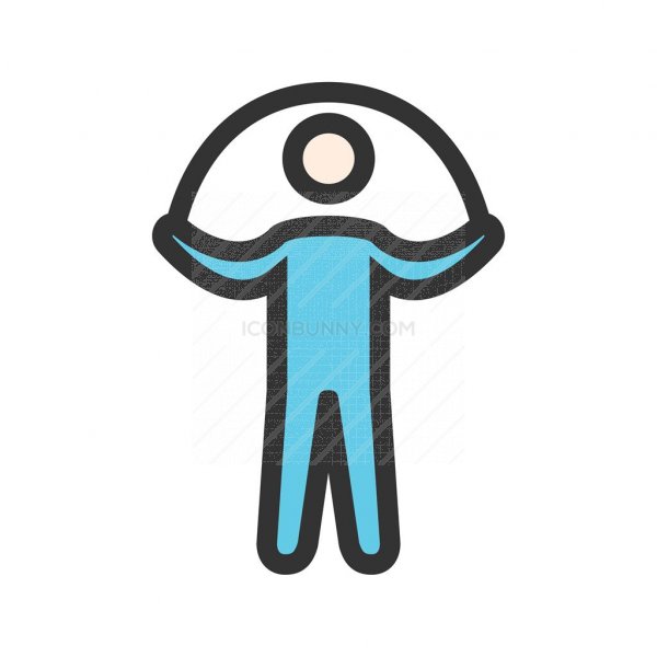 600x600 Person Skipping Rope Line Filled Icon