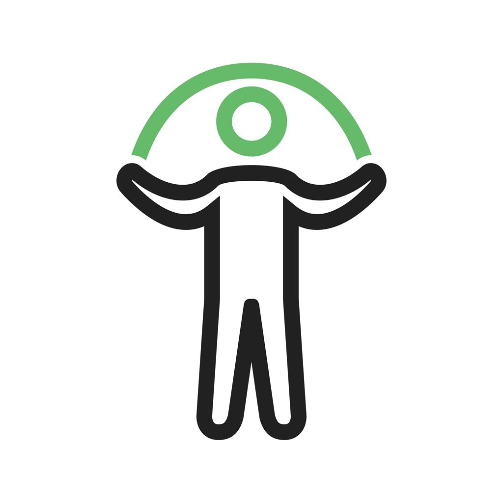 1024x1024 Person Skipping Rope Line Green Black Icon