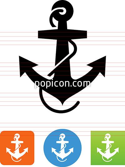 400x534 Anchor With Rope Icon