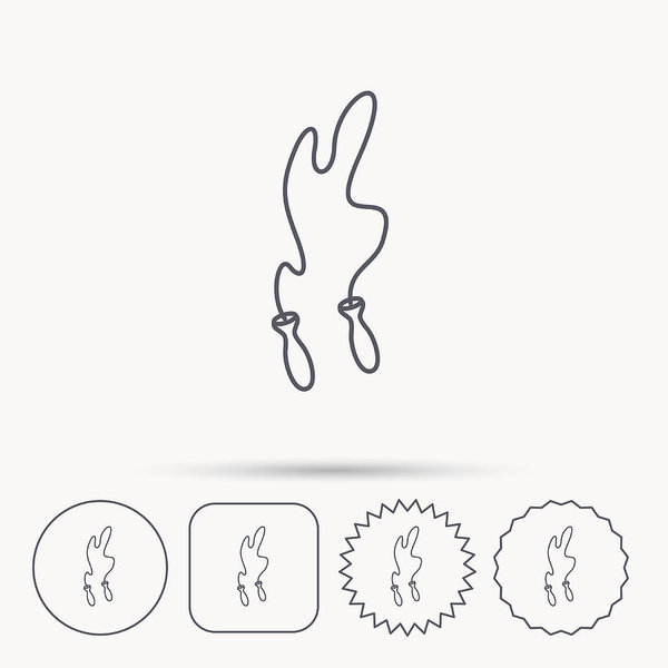 600x600 Skipping Rope Icon Jumping Sport Tool Sign Art Print