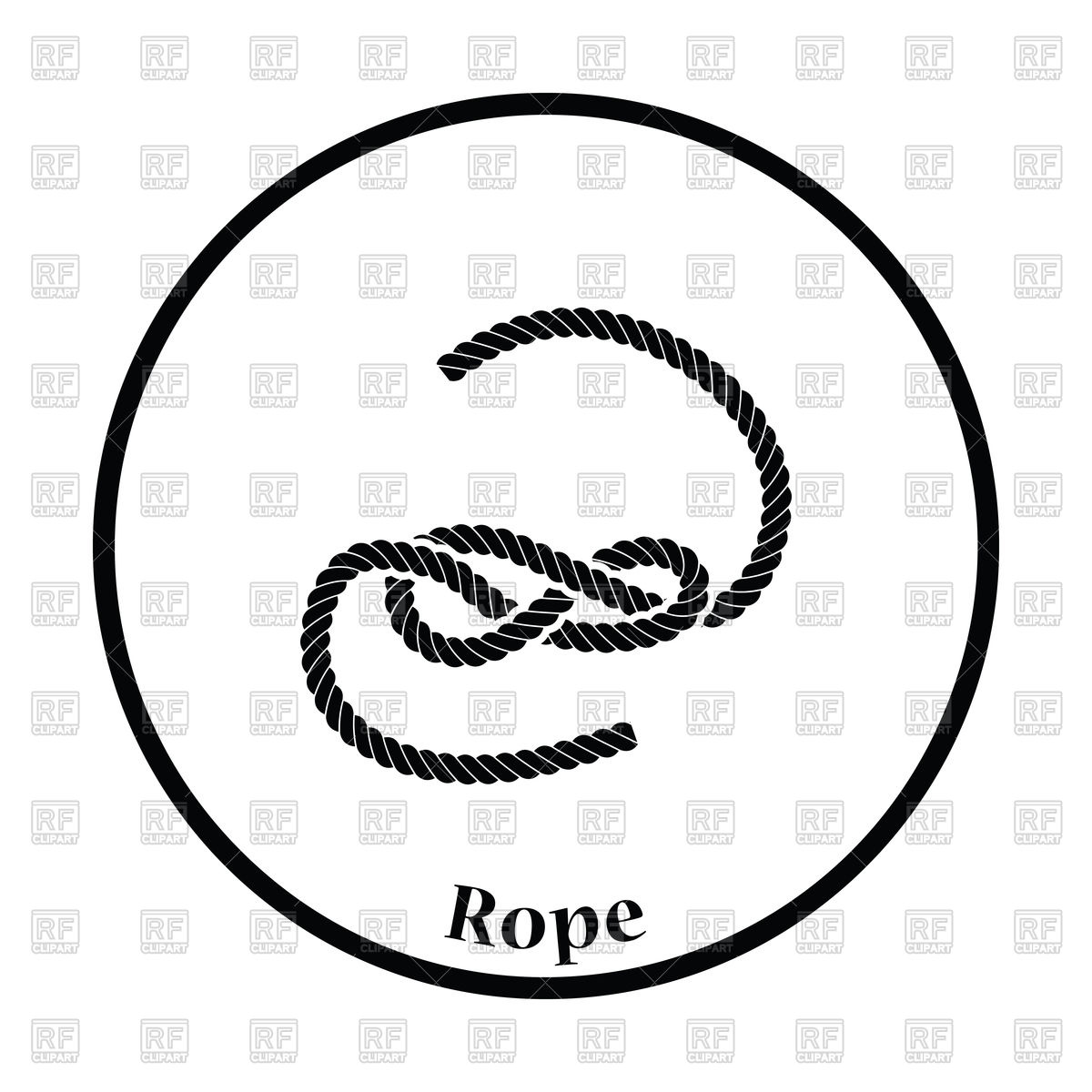 1200x1200 Thin Circle Design Of Knoted Rope Icon Vector Image Of Icons