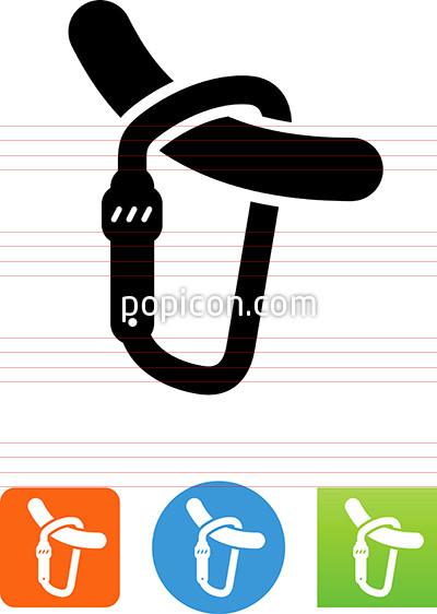 400x562 Carabiner With Rope Icon