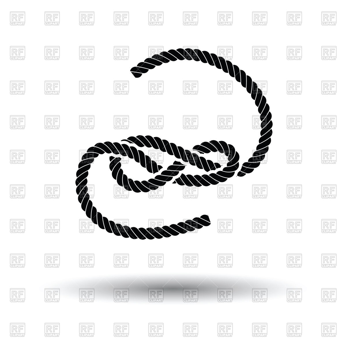 1200x1200 Knoted Rope Icon With Shadow Vector Image Of Icons And Emblems