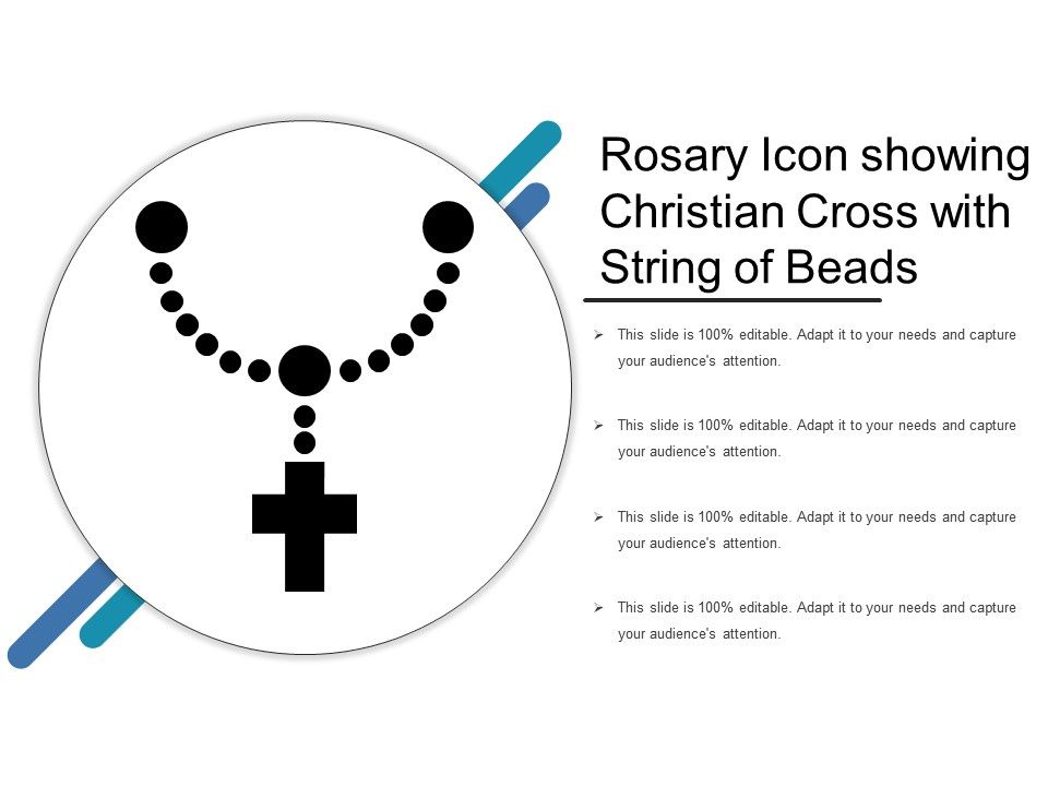 960x720 Rosary Icon Showing Christian Cross With String Of Beads
