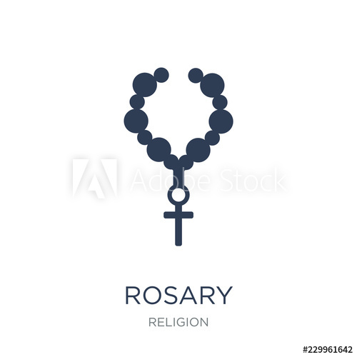 500x500 Rosary Icon Trendy Flat Vector Rosary Icon On White Background
