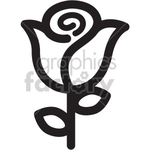 300x300 Black And White Rose Icon For Love Clipart Royalty Free Gif