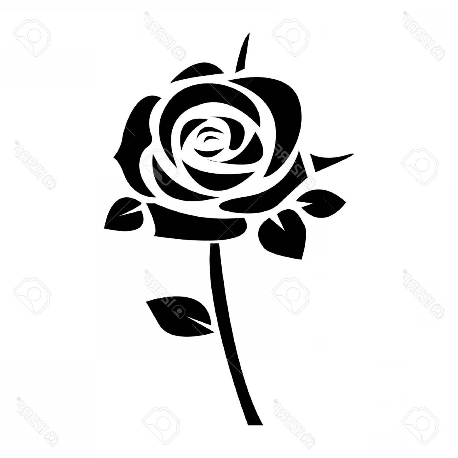 1560x1560 Photostock Vector Simple Flat Black Rose Icon Vector Cqrecords