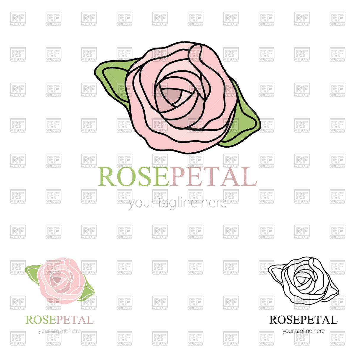 1200x1200 Abstract Rose Flower Icon Vector Image Of Signs, Symbols, Maps