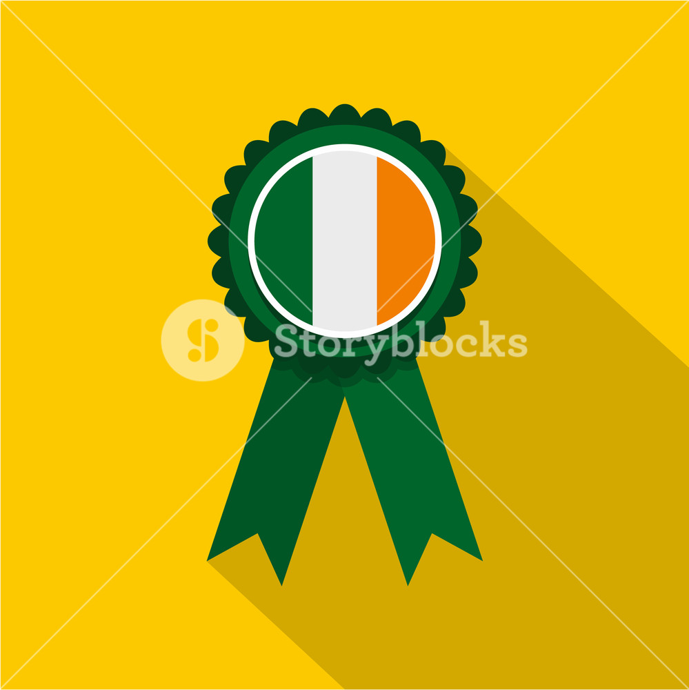 999x1000 St Patrick Day Rosette Icon Flat Illustration Of St Patrick Day