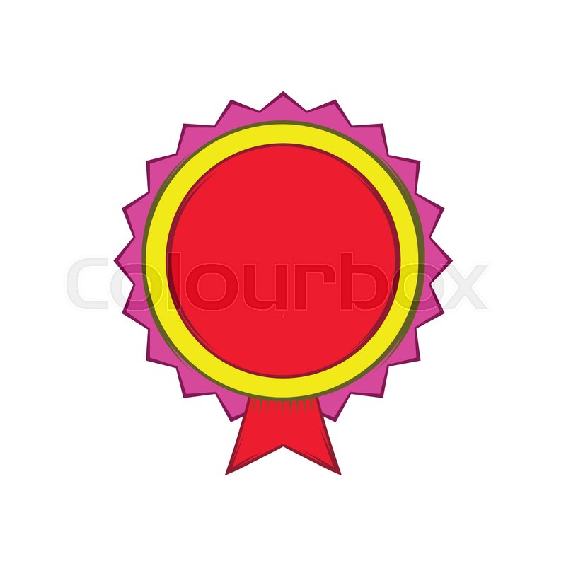 800x800 Award Rosette Icon In Cartoon Style On Stock Vector Colourbox