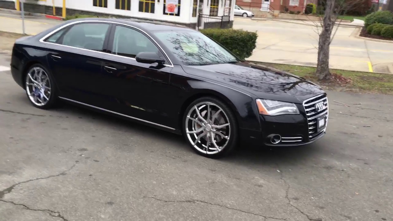 1280x720 Audi A Sitting On Rosso Icon Chrome Wheels