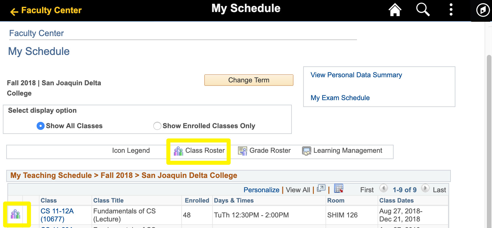 1720x797 Class Roster San Joaquin Delta College