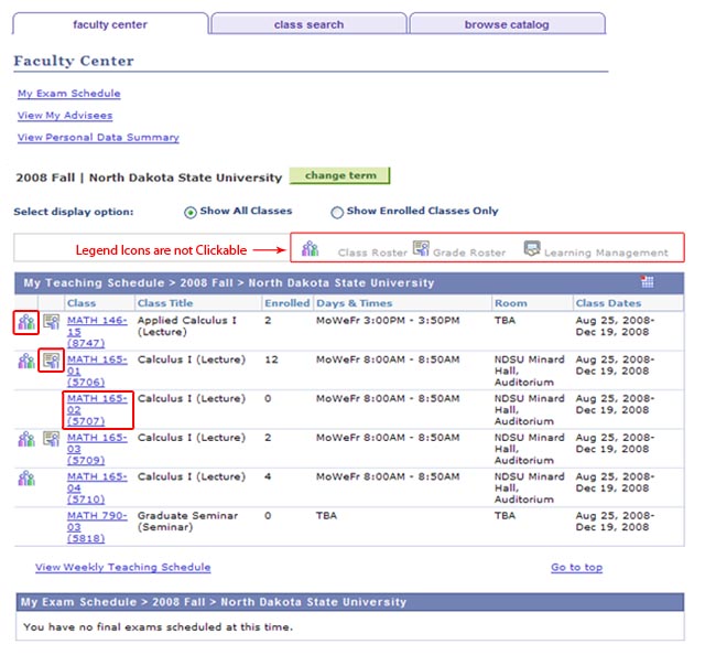 640x594 Class Schedule, Class Roster, Grade Roster Registration
