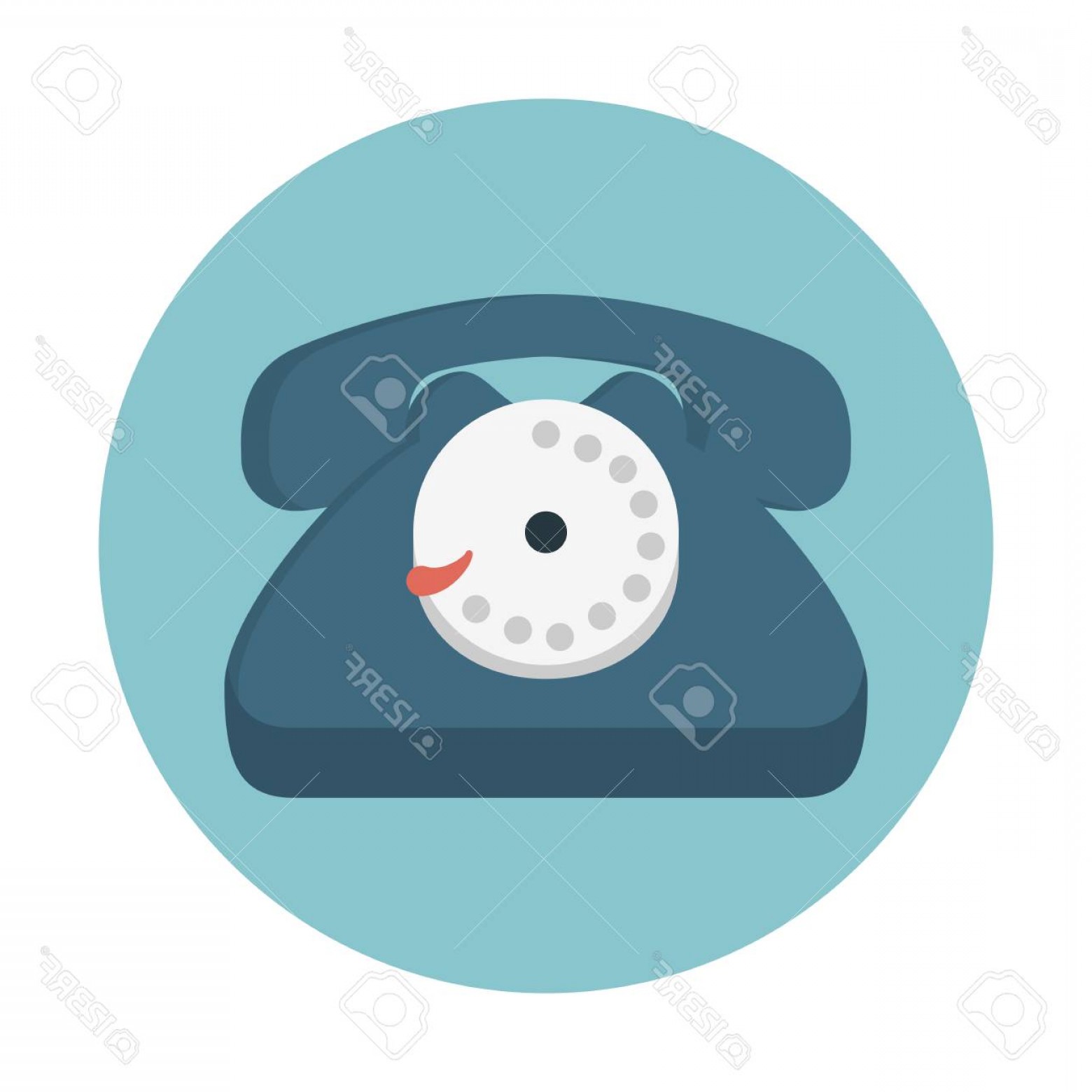 1560x1560 Photostock Vector Rotary Dial Phone Icon Soidergi