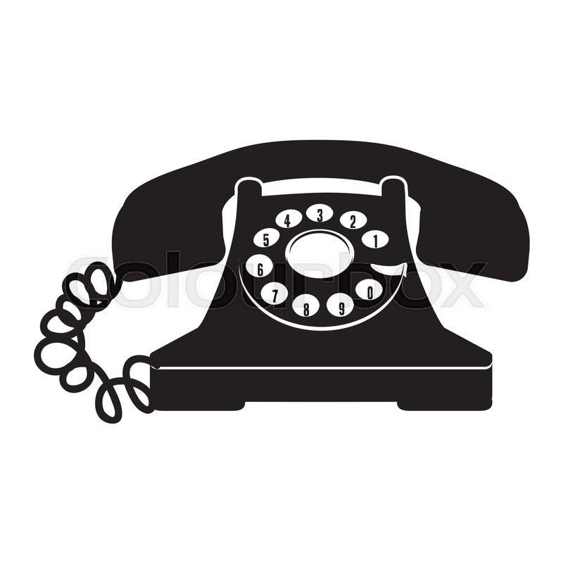800x800 Rotary Telephone Icon Image Vector Stock Vector Colourbox