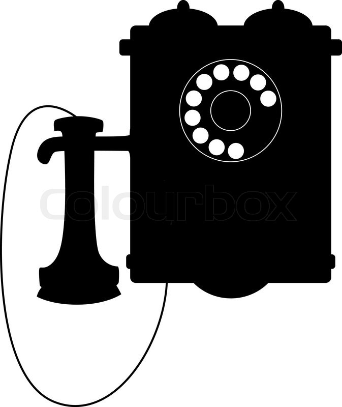673x800 Vintage Rotary Telephone With A Stock Vector Colourbox