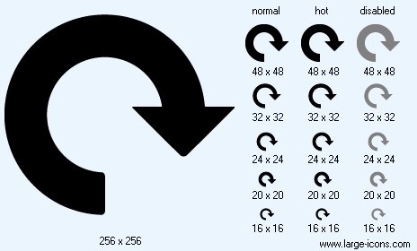 464x280 Rotate Right Icon Image Large Black Icons