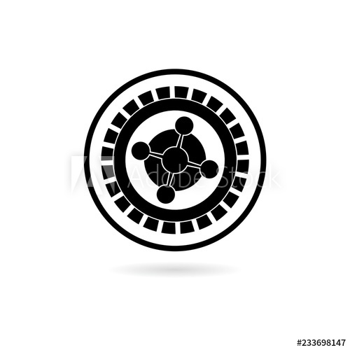 500x500 Black Casino Roulette Wheel Flat Icon Or Logo
