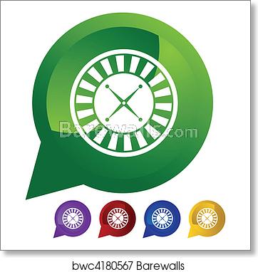 362x382 Roulette Icon, Art Print Barewalls Posters Prints