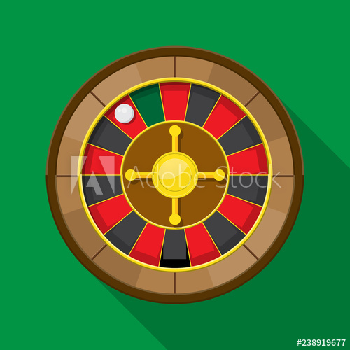 500x500 Roulette Wheel Fortune Icon Vector Flat Design