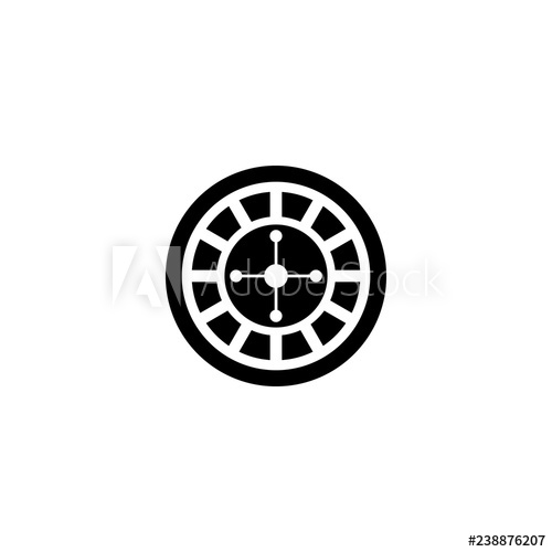 500x500 Roulette Wheel Vector Icon Roulette Wheel Sign On White