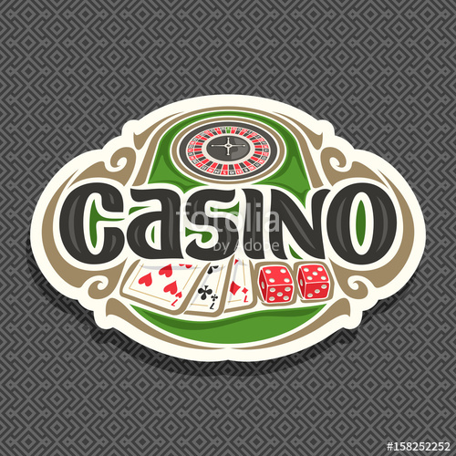 500x500 Vector Logo For Casino Club On Grey Background Roulette Wheel