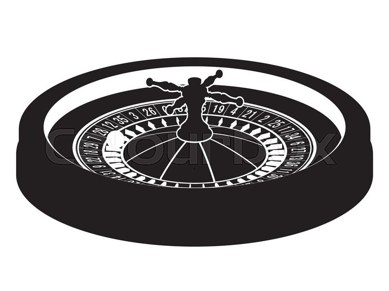 800x600 Casino Roulette Wheel Silhouette Stock Vector Colourbox