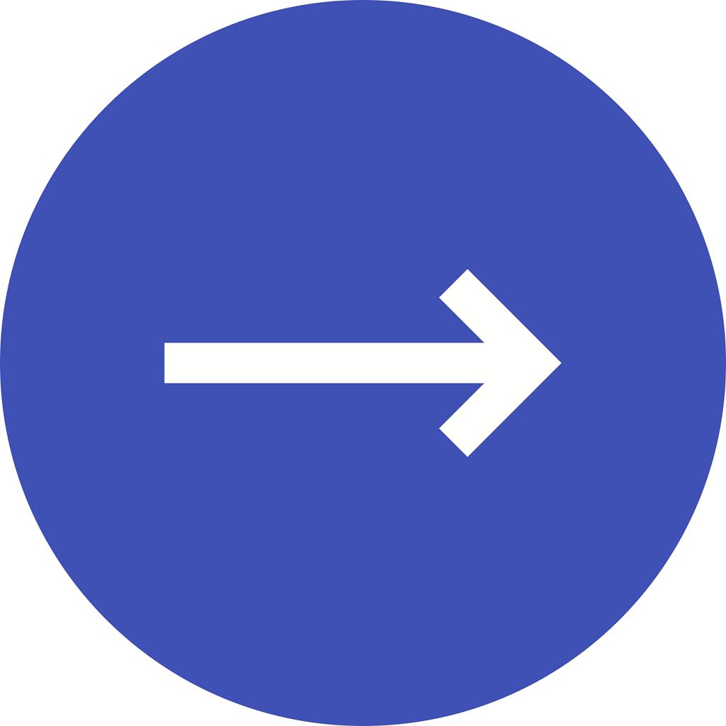 1024x1024 Right Arrow Flat Round Icon