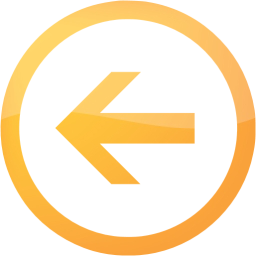 256x256 Web Orange Left Round Icon