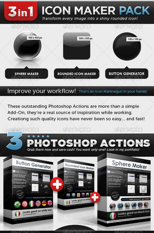 500x758 Graphicriver Icon Maker Pack Buttons, Spheres, Rounded Icons