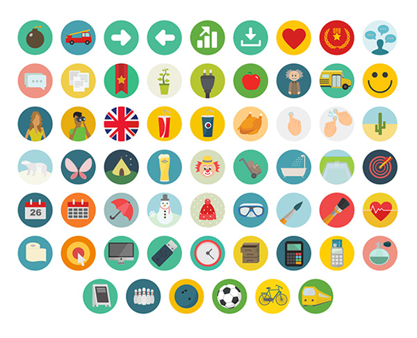 600x486 Colorful Round Icons Pack