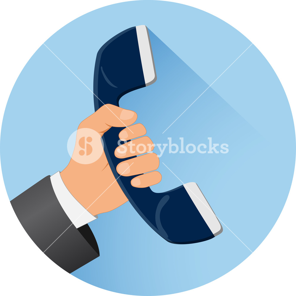 1000x1000 Illustration Of Blue Round Phone Icon Royalty Free Stock Image