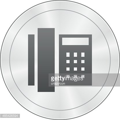 416x416 Phone Icon On A Round Premium Clipart