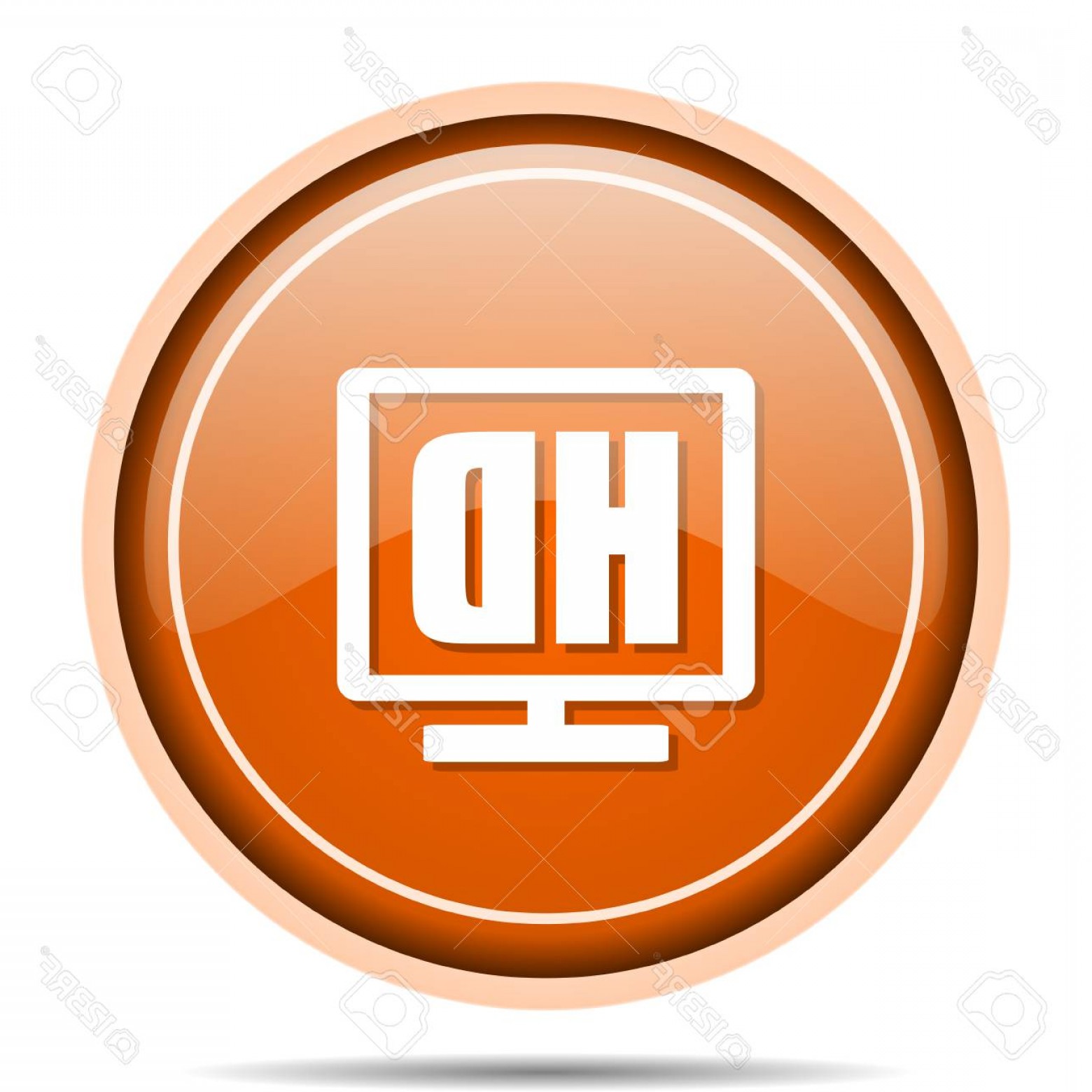 1560x1560 Photohd Display Orange Round Web And Mobile Phone Vector Icon